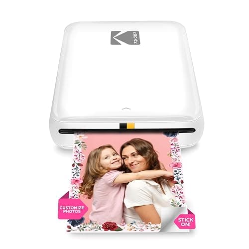 KODAK Step Instant Smartphone Photo Printer, Portable Mini Color Wireless Mobile Printer, Zink 2x3” (5.1x7.5 cm) Sticky-Back Photos, Bluetooth Compatible with iOS & Android Devices, Editing App, White - Image 1
