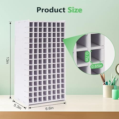 SANFURNEY Art Marker Storage Rack for 120 Markers, Watercolour Brushes Pens Color Pencils Organizer Holder for Desk thumbnail 3