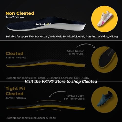 VKTRY Silver Performance Insoles – Carbon Fiber Composite Inserts for Athletes | Lightweight, Structured Arch Support, Shock Absorption, Energy Return, Stability thumbnail 4