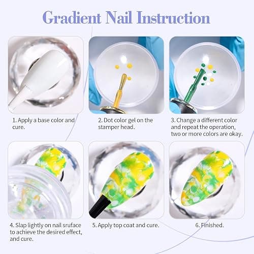 BORN PRETTY French Tip Nail Stamp 6PCS Art Stamper With Scrapers | Silicone Stamping Long & Short Jelly Stamper Kit for French Manicure Home DIY Art Salon thumbnail 9