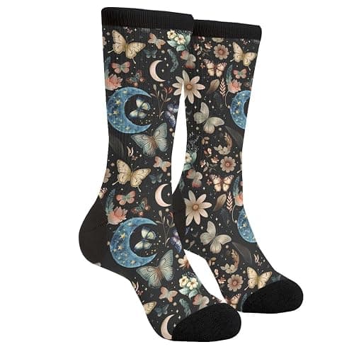 CVFGHJOKC Novelty Socks Casual Crew Mid Calf Dress Socks For Women Men - Image 1