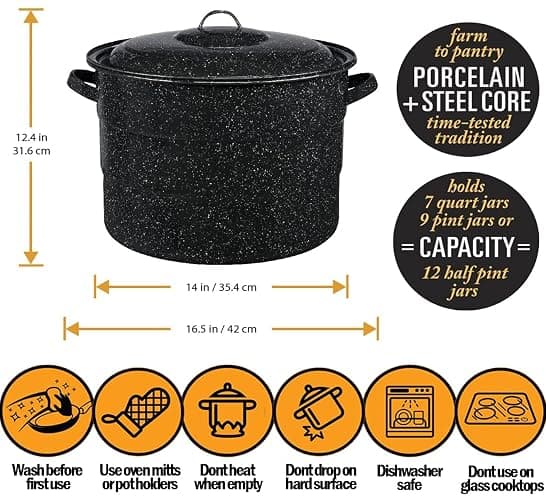 Supa Ant Canning Supplies - Water Bath Canning Pot with Rack & Lid - Starter Kits Set for Beginners - Stainless Steel Water Bath Canner Kit & Rack - Rack, XL Ladle, Measuring Cups, Kitchen Funnel thumbnail 6