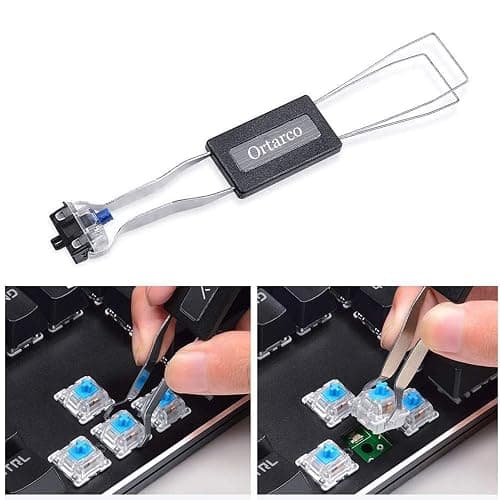 Ortarco Keycap Puller for Mechanical Keyboard Stainless Steel Keycap Remover Tool Fixing Keyboard Black thumbnail 2