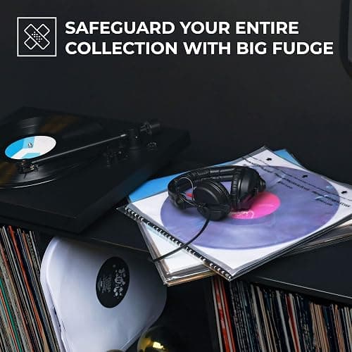 BIG FUDGE Premium Master Vinyl Record Sleeves - 12 inch x 50pcs - Archival Anti Static Rice Paper Inner Sleeves - Clear 3 Layer LP Covers - Protective Plastic Cover for Records thumbnail 3