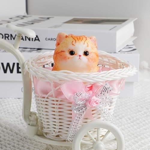 Cute Cat Taba Squishy Kit - Silicone Fat Kitty Fidget Toys for Kids (Orange) thumbnail 2