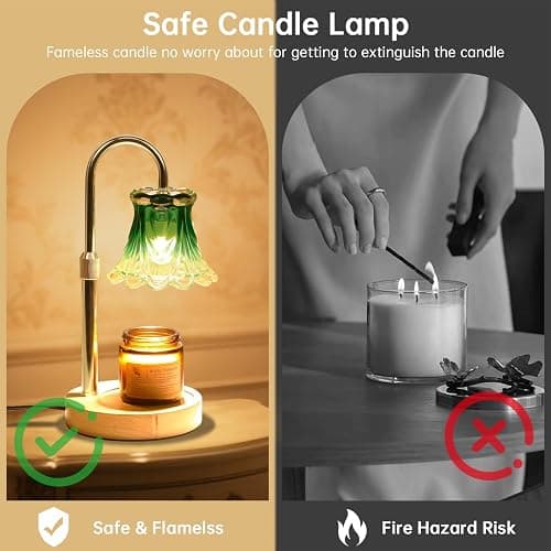 GEEZO Fragrance Candle Warmer Lamp，Electric Candle Warmer with Timer & Dimmer，Mom Christmas Birthday Gifts for Women, House Warming Gifts New Home Bedroom Decor thumbnail 5