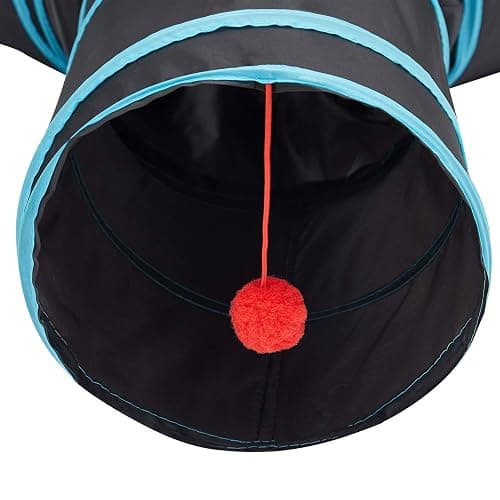 Tempcore Pet Cat Tunnel Tube Cat Toys 3 Way Collapsible, Tunnels for Indoor Cats，Kitty Bored Peek Hole Toy Ball Cat, Puppy, Kitty, Kitten, Rabbit thumbnail 5