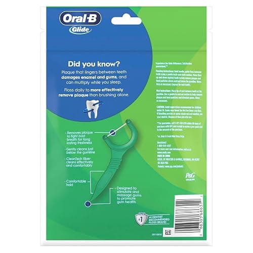 Oral-B Glide Dental Floss Picks Variety Pack with Scope Outlast, Arctic Peppermint Oil, & Ultra Deep Clean, Value Pack 225ct (75 Count per Pack, Pack of 3) thumbnail 11