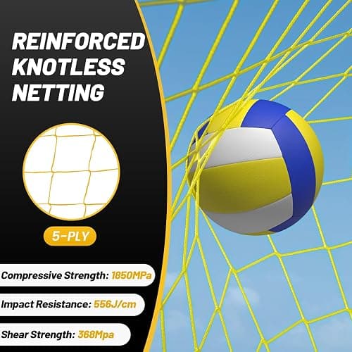 Mangostar Volleyball Training Equipment, Volleyball Net System with Freely Height-Adjustable for Backyard, Volleyball Practice Net for Serving Setting Spiking, Easy Set Up for Indoor and Outdoor Use thumbnail 3