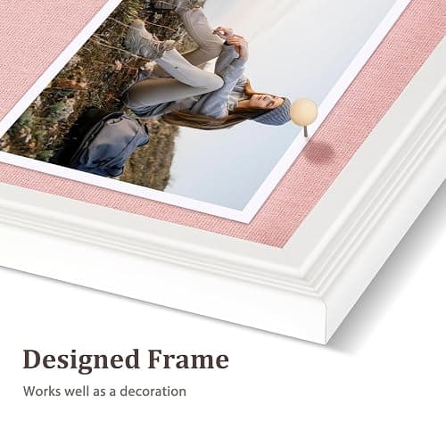 DOLLAR BOSS Bulletin Boards with Linen, 24"x18" Pink Cork Board, White | Corkboards for Walls, Framed Pin Board, Picture Display Vision Board, For Office Home School Girls Dorm Decor, 10 Pushpins thumbnail 5
