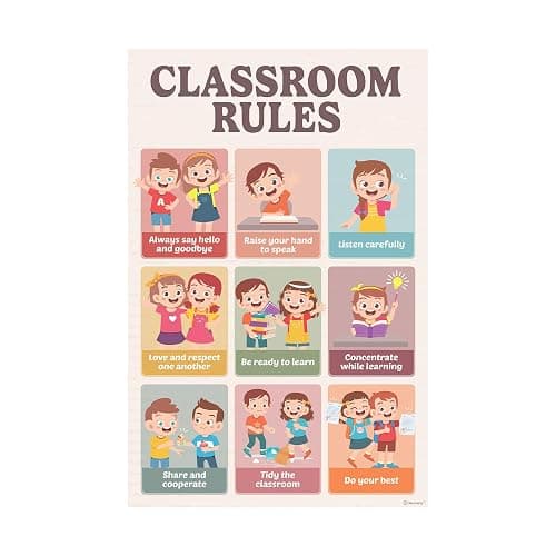 Decorably 20 Boho Learning Posters for Kids Ages 3-5, 11x17in Educational Matte-Laminated for Classrooms, Homeschool, School Hallways, Bulletin Boards thumbnail 4