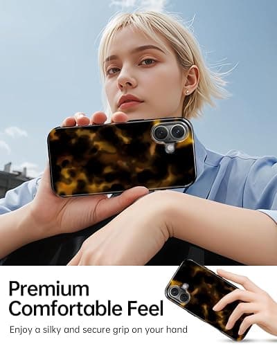 TAMUEL for iPhone 17 Case, Cute Aesthetic Tortoise Shell Phone Case, Compatible with Magsafe, Cheetah Leopard Print Brown Retro Turtle Amber Magnetic Slim Shockproof Protective Women Girl Men Cover thumbnail 6