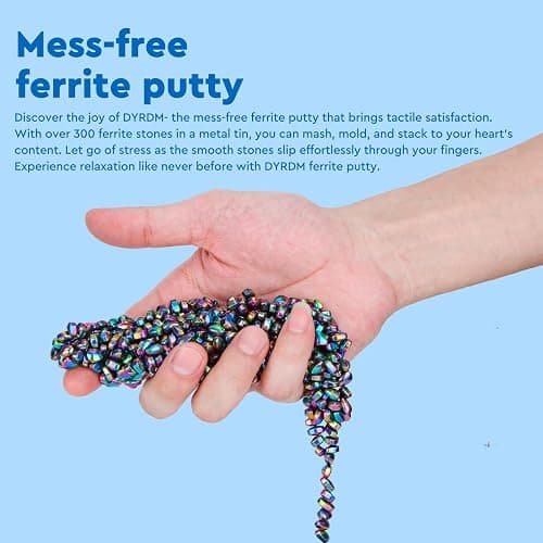 DYRDM 300+ Original Ferrite Putty Colorful, Fidget Toy Ferrite Stones for Stress Relief, Sensory Toy for Adults & Teens 14+, Holiday Stocking Stuffer, Ferrite Rocks Fidget Present for Office thumbnail 8
