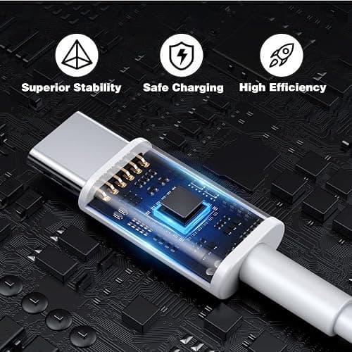 Cargador Tipo C Samsung Galaxy Z Fold 7 Charger 20W USBC Block USB C to USB C Fast Charging Cord 6ft Cable Z Flip 7 Charger Compatible Samsung Galaxy Z Fold 7/6/5/4/3/2; Z Flip 7/7 FE/6/5/4/3 5G White thumbnail 6