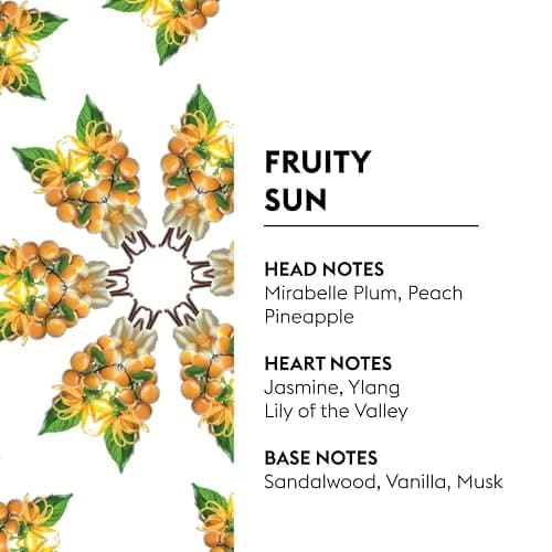 MAISON BERGER Fruity Sun Lampe Berger Refill, 500 ml (16.9 fl oz), Odor-Neutralizing, Mirabelle Plum, Peach, Pineapple, Jasmine, Ylang, Vanilla, Made in France thumbnail 2