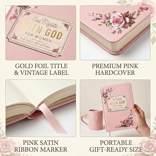 One Minute With God for Women,One-Minute Daily Devotional Hardcover with Scripture,Faith-Based Guided Journal for Women, Inspirational Gift for Christian Women thumbnail 3