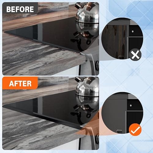 Stove Gap Covers Stainless Steel, 2 Pack Stove Gap Filler Easy Retractable Length 13.8" to 27.5", Width 0.79" ALMCALS Stove Gap Guards Range Trim Kit, Heat Resistant Guard Between Stove Top & Counter thumbnail 7