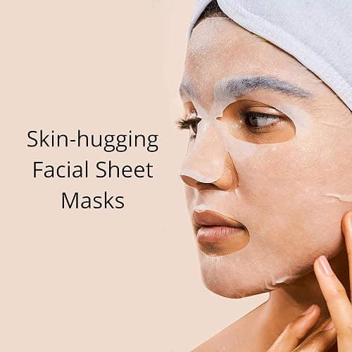 Rael Face Mask Skin Care, Collagen Face Masks - Bamboo Facial Sheet Mask, Korean Skincare, with Collagen Essence and Fruit Extracts, Nourishing and Hydrating, All Skin Types (Collagen, 5 Sheets) thumbnail 6