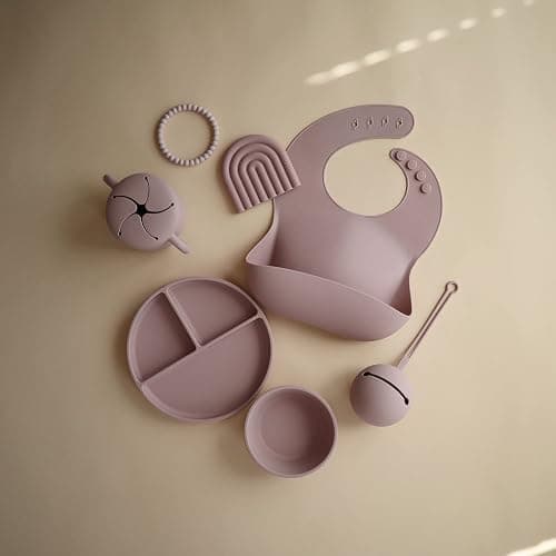 mushie Silicone Snack Cup | Spill Proof Food Container for Toddler and Baby (Soft Lilac) thumbnail 7