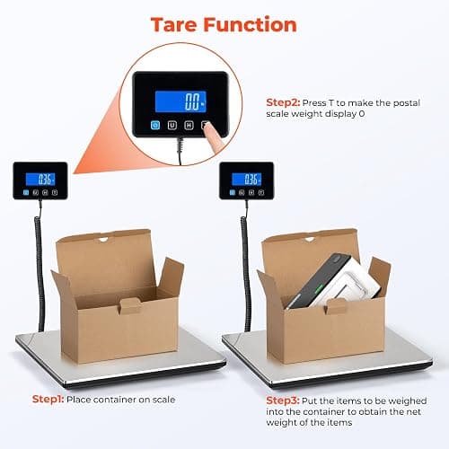 MUNBYN Shipping Scale, 440lb/1.8oz Digital Postal Scale for Packages with Hold/Tare Function, Backlit LCD, Battery & Cable Included, Postage Scale for Small Business, Packages, Luggage, and Home Use thumbnail 6