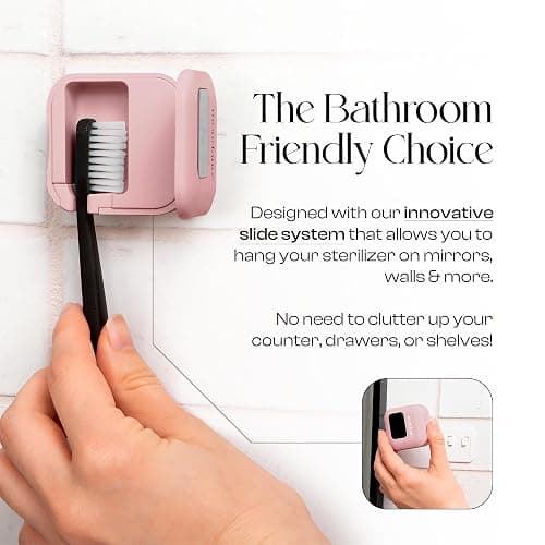 Mondano UV-C Toothbrush Sanitizer and Holder, Toothbrush Case - Manual/Electric Toothbrush Cover for Any Toothbrush Head - Rechargeable Toothbrush Travel Case, Tooth Brush Cover Cap for Home thumbnail 5