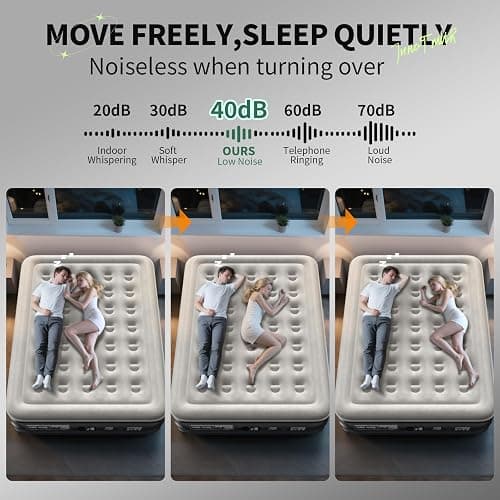 InnoTruth Air Mattress Queen with Built in Pump, Inflatable Mattress Blow up Mattress, Family Choice Award Winner, 18" Colchones Inflables Foldable Air Bed for Guest & Home, Ideal for Camping, 650lbs thumbnail 8