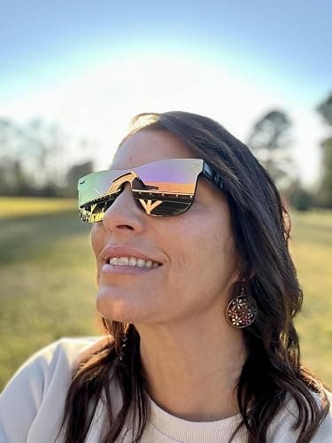 FEISEDY Trendy Rimless Mirrored One Piece Lens Sunglasses Reflective Sun Glasses B4114 thumbnail 5