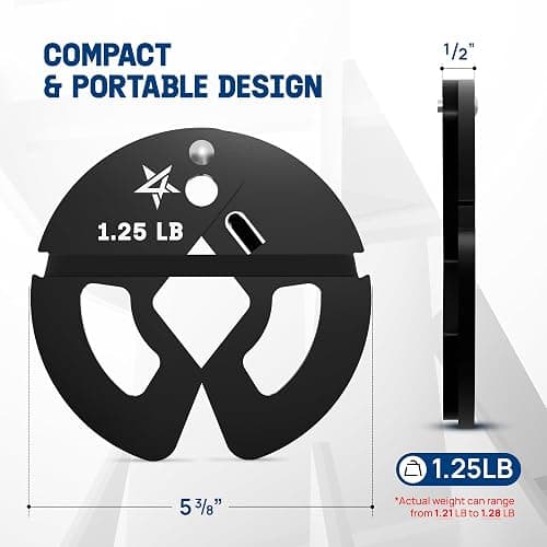 Yes4All Fractional Weight Plates Set, Available In Steel And Rubber, Set of 2/4/6 Plates in 1.25LB, 2.5LB, or 5LB Sizes, Micro Change Plates for Dumbbell and Olympic Barbell Weightlifting thumbnail 2