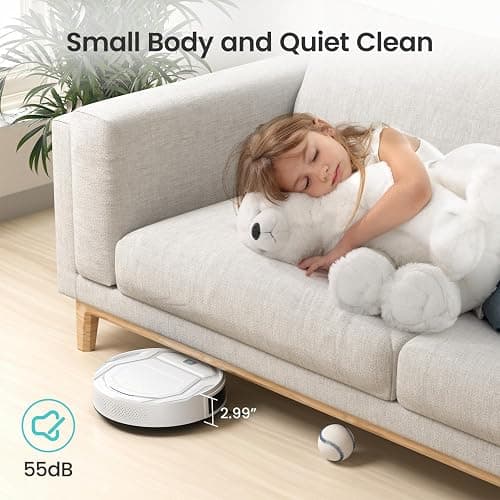 Lefant Robot Vacuum Cleaner, Strong Suction, 120 Mins Runtime, Slim, Low Noise, Automatic Self-Charging, Wi-Fi/App/Alexa Control, Ideal for Pet Hair Hard Floor and Daily Cleaning, M210 thumbnail 9