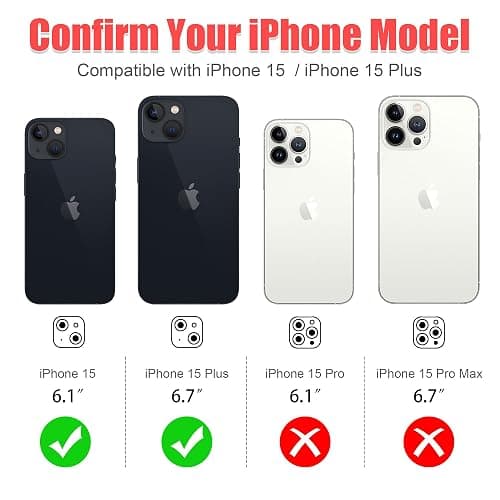 AGVEE 3+3 6 Pack Camera Lens Protector Compatible with iPhone 15/15 Plus, Bling Diamond & Glitter Metal Ring 9H Tempered HD Glass Camera Protector Cover Film, Bling-Pink thumbnail 2