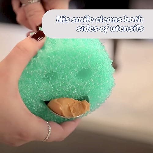 Scrub Daddy Sponge Set -Colors -Scratch-Free Sponges for Dishes and Home,Odor Resistant, Soft in Warm Water, Firm in Cold, Deep Cleaning, Dishwasher Safe,Multi-use,Functional,Ergonomic,Multicolor,3 Count (Pack of 1) thumbnail 6