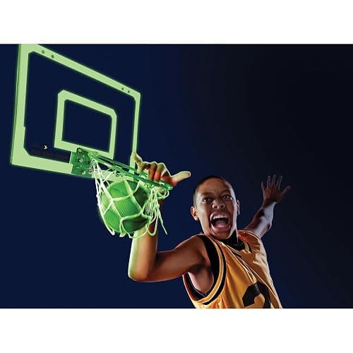 SKLZ Pro Mini Indoor Basketball Hoop with Ball, Over the Door, Shatter-Proof Backboard, Spring-Action Break-Away Steel Rim, Great for Home, Dorm Room, and Office thumbnail 3