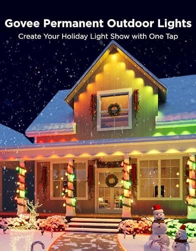 Govee Permanent Outdoor Lights Pro, 200ft with 120 RGBIC LED Lights for Daily and Accent Lighting, 75 Scene Modes for Outdoor Decor, IP67 Waterproof, Works with Alexa, Google Assistant, Matter, White thumbnail 2