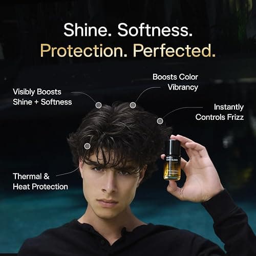 BASED Hair Elixir - Weightless Shine Serum with Heat Protection, Controls Frizz & Flyaways, Nourishes with Meadowfoam & Mongongo Oils, Science-Backed Formula for All Hair Types (1 Fl Oz, Pack of 1) thumbnail 3
