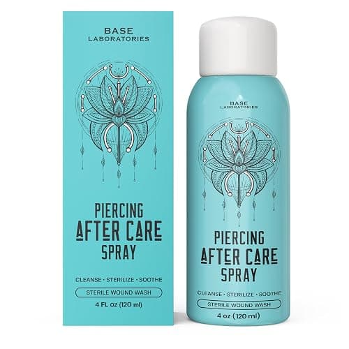 BASE LABORATORIES Piercing Aftercare Kit: Keloid & Piercing Bump Solution Oil(15ml) + Piercing Aftercare Spray (4oz) - for Keloid Bump Removal & Cleansing Soothing Piercings Before & After thumbnail 8