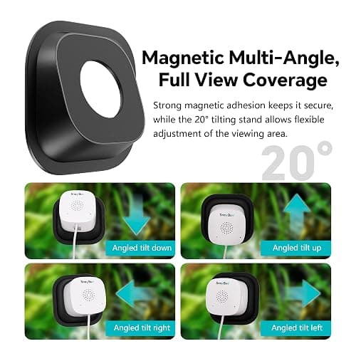 3MP 2K AI Reptile Aquarium Camera, Close-Focus Lens for Fish Tank Terrarium | Angle Magnetic Mount, Dual-Band Wi-Fi 2.4 GHz/5 GHz, 24/7 Recording, Anti-Glare and No Reflection, for Lizards and Snakes thumbnail 8