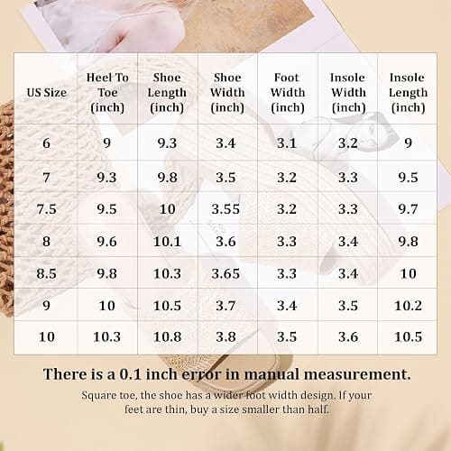 EQAUDES Platform Slip on Espadrille Sandals for Women Summer Wedges Slides -Flatform, Open Toe, Bohemia, Beach, Wedding thumbnail 7