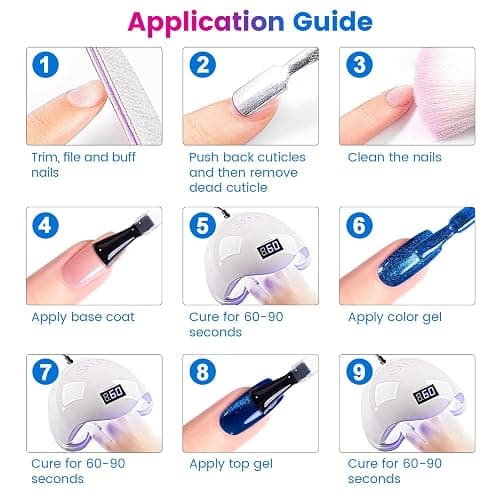 RARJSM 9D Neon Cat Eye Gel Nail Polish Set 6 Colors Velvet Silver Glitter Bright Orange Blue Red Green Rose Purple Ice Gel Polish with Magnet Stick UV LED Curing Requires Soak Off Home Salon Diy thumbnail 7