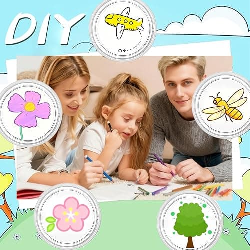 25 Pcs 2.3 Inch Clear Acrylic Blank Button Pins, DIY Craft Badge Making Supplies for Custom Photo Buttons, Homemade Badges, School Projects, Team & Event Badges thumbnail 7