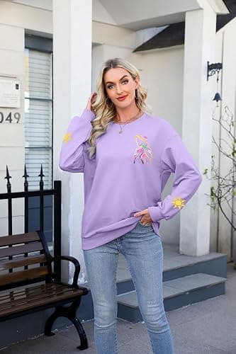 ALLTB Magical Sweatshirt for Women Princess Shirt Funny Magic Graphic Pullover Family Vacation Long Sleeve Tops thumbnail 5