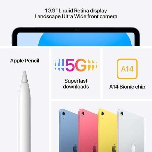 Apple 2022 iPad (10.9-inch, Wi-Fi, 64GB) - Silver (Renewed Premium) thumbnail 3