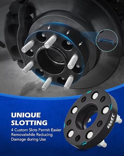 Orion Motor Tech 5x4.5 Hub Centric Wheel Spacers, 1" Black Wheel Spacers with M12x1.5 Studs Compatible with Honda Accord Honda Civic Honda CRV Acura RSX Acura TL, 64.1mm Bore Wheel Spacer Kit, 4pcs thumbnail 6