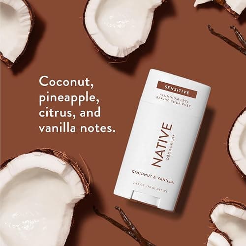 Native Sensitive Deodorant Contains Naturally Derived Ingredients, 72 Hour Odor Control | Deodorant for Women & Men, Aluminum Free with Baking Soda, Coconut Oil and Shea Butter, Coconut & Vanilla thumbnail 2