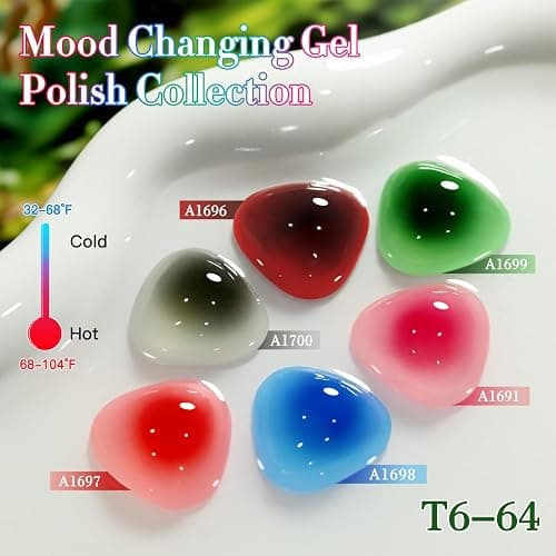 Double Rhythm 6 Pcs 15 ML Gel Polish Set Same Color Same Bottle Soak Off Gel Polish Kit Nail Art Manicure Salon DIY at Home for Women (Burgundy Blue Green Pink Purple -T6-64) thumbnail 6