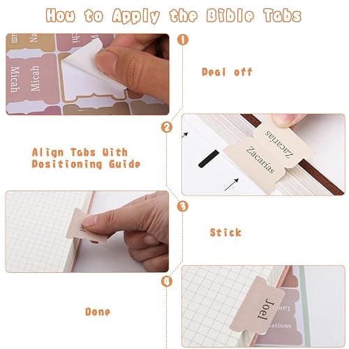NIGHTNOOK Bible Journaling Kit, Include 6 Bible Highlighters and 6 Pens No Bleed, 90 Laminated Bible Tabs, Magnetic Bookmarks, Sticky Notes, Study Supplies Essentials Set for Women & Men thumbnail 6