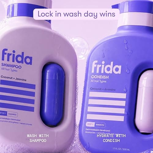 Frida for Kids All Hair Conditioner for Kids, Hydrating Hair Care, 17 oz | Conditioner with oat protein, aloe and jojoba hydrates, detangles and helps control frizz without heavy residue. thumbnail 6
