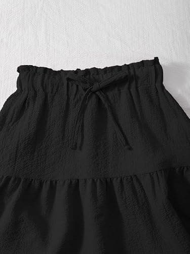 Seechoslo NEW 6-14Y Girls Tiered Maxi Skirt Boho Flowy A-Line High Waisted Casual Long Skirts for Beach Vacation thumbnail 4