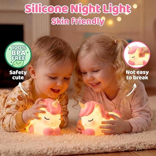 Mewaii Cloud Unicorn Night Light for Kids, Portable Lamp with Wireless Charging Cloud Base, 3-Level Dimmable & 30-Min Auto Timer, Gift for Girls, Baby Nursery Decoration thumbnail 6