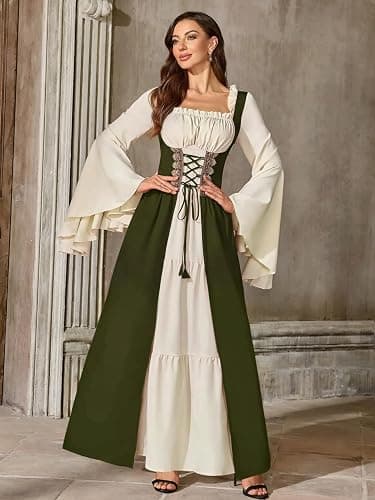 Abaowedding Women Renaissance Costume Medieval Dress Irish Cosplay thumbnail 5