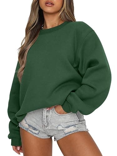 ANRABESS Womens Sweatshirts Crewneck Fleece Oversized Pullover Sweaters Fall Winter Cute Tops Teen Girls Preppy Clothes 2025 - Image 1
